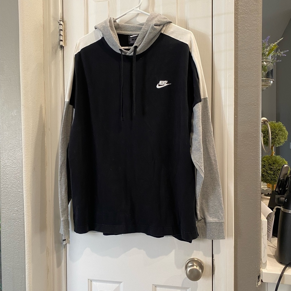 Nike Men's Black and Gray Hoodie